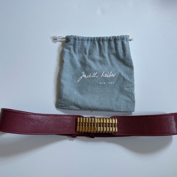 Vintage Judith Leiber Purple Plum Gold Bullet Design Art Deco - Picture 3 of 10